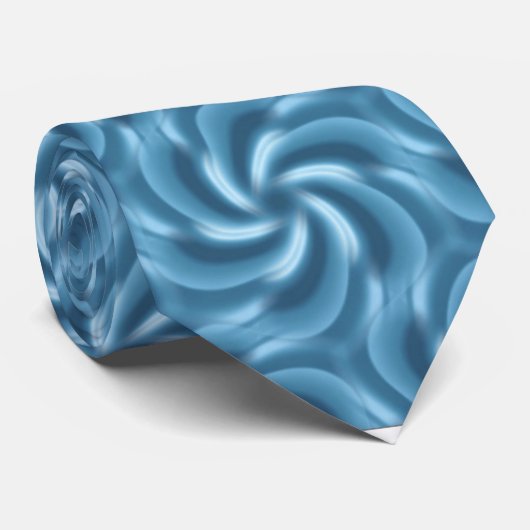 Cravate Bleu Pinwheel (Roulé)