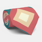 Cravate Bleu Poche Diamant Géométrique (Roulé)