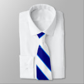 Cravate Bleu - Rayures de bienvenue (Attaché)