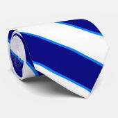 Cravate Bleu - Rayures de bienvenue (Roulé)