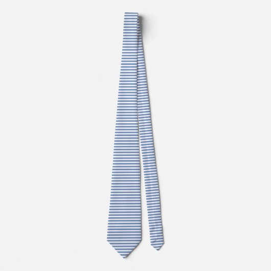 Cravate Bleu/rayures grises et blanches (Devant)