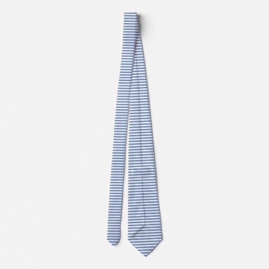 Cravate Bleu/rayures grises et blanches (Dos)