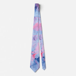 Cravate Bleu rose Abstrait Brush Strokes Design