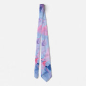 Cravate Bleu rose Abstrait Brush Strokes Design (Dos)