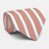 Cravate Bleu, rose et blanc rayures motif (Roulé)