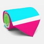 Cravate Bleu rose vert (Roulé)