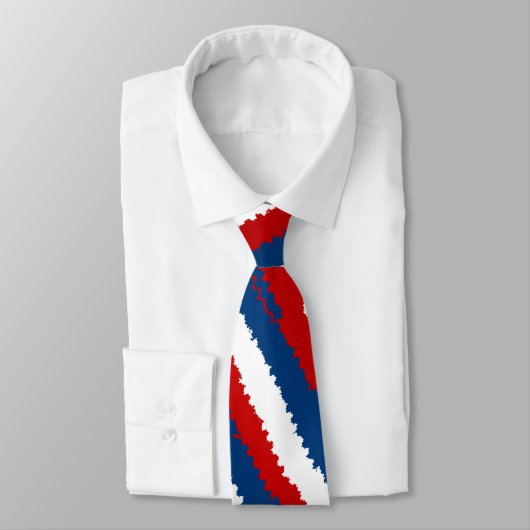 Cravate Bleu rouge Blancs (Attaché)