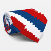 Cravate Bleu rouge Blancs (Roulé)