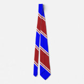 Cravate Bleu rouge et blanc à diagonale (Dos)
