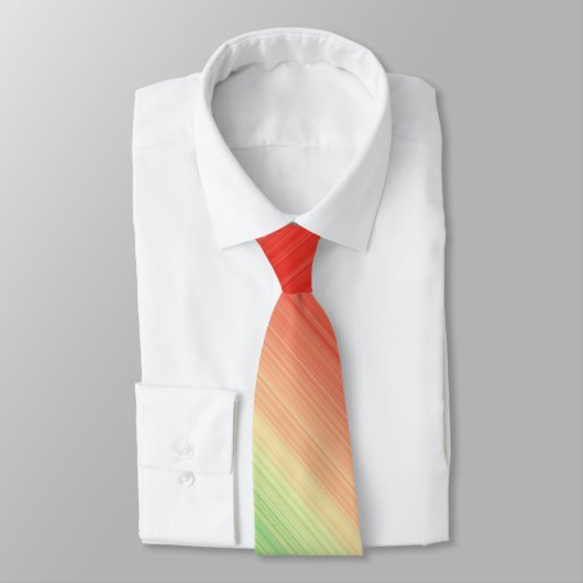 Cravate Bleu rouge jaune vert rayures (Attaché)