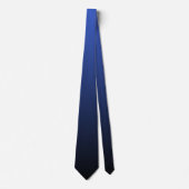 Cravate Bleu Royal Noir Double Face Ombré (Devant)
