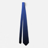 Cravate Bleu Royal Noir Double Face Ombré (Dos)