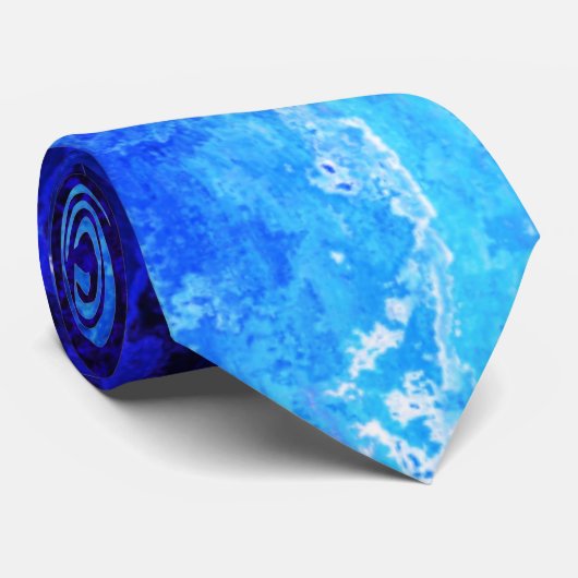 Cravate bleu royal texturé Abstrait (Roulé)