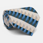 Cravate Bleu Silver Or Beige (Roulé)