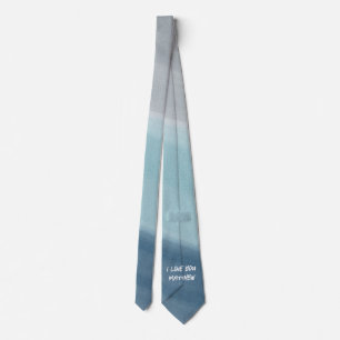 Cravate bleu simple élégant valentine, doux pour couple