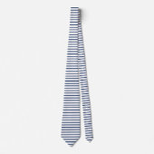Cravate Bleu Stripes Classique (Devant)