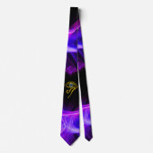 Cravate BLEU TALISMAN /OEIL DE HORUS Black Purple Swirls (Devant)