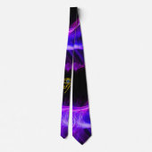 Cravate BLEU TALISMAN /OEIL DE HORUS Black Purple Swirls (Dos)