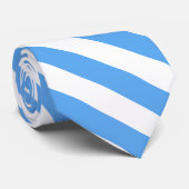 Cravate Bleu tendance couleur blanche Modèle élégant moder (Roulé)