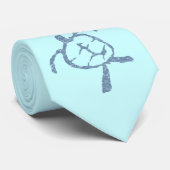 Cravate bleu-tortue (Roulé)