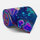 Cravate bleu Turquoise et coloré (Roulé)