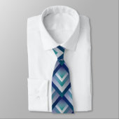 Cravate bleu turquoise gris ex pastel (Attaché)