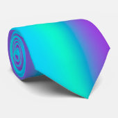 Cravate Bleu, Vert Et Violet Violet Ombre De Dégradé (Roulé)