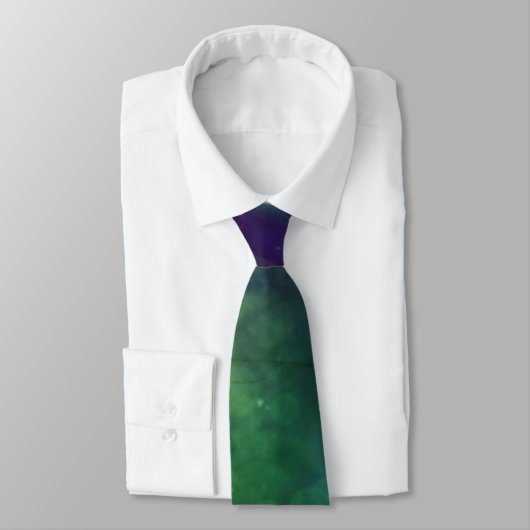 Cravate bleu vert étincelant Nebula (Attaché)