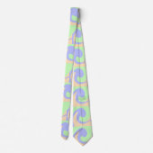 Cravate Bleu vert ombre fluide marbre boho audacieux motif (Dos)