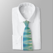 Cravate Bleu Vert Violet Tie Teinture Cou (Attaché)