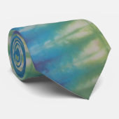 Cravate Bleu Vert Violet Tie Teinture Cou (Roulé)