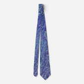 Cravate Bleu & Violet Acrylique Abstrait Fluid Art (Dos)