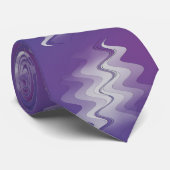 Cravate Bleu violet blanc (Roulé)