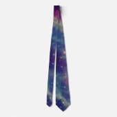 Cravate Bleu Violet Turquoise Nebula Voie Lactée (Dos)