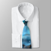 Cravate bleue d'art de loup (Attaché)