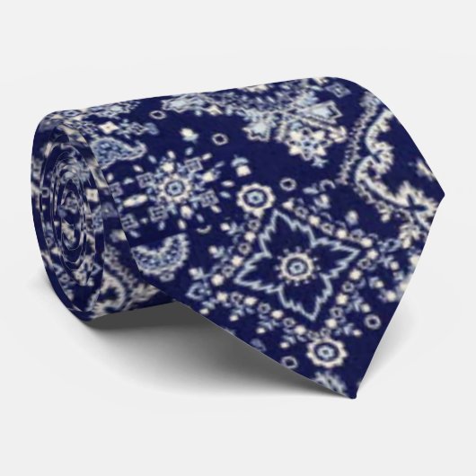 Cravate bleue de Bandana (Roulé)