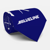 Cravate bleue de BLUELINE avec Skatemarks (Roulé)