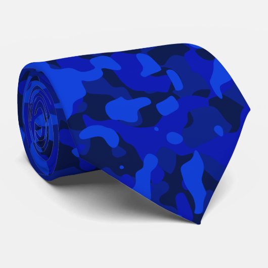 Cravate bleue de camouflage (Roulé)