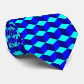 Cravate bleue de cube (Roulé)