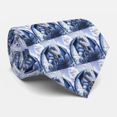 Cravate bleue de dragon (Roulé)