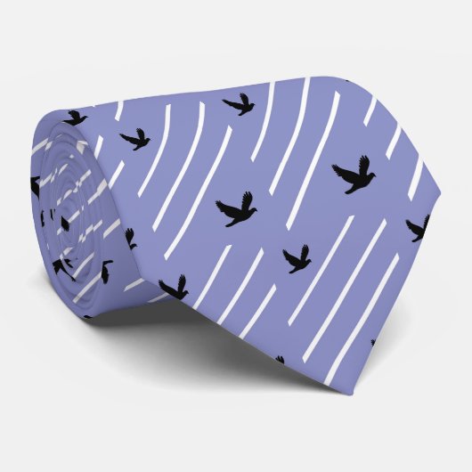 Cravate bleue de merle (Roulé)