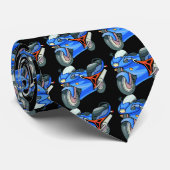 Cravate bleue de moto (Roulé)