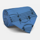 cravate bleue de note de musique (Roulé)