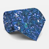 CRAVATE BLEUE DE PARTIES SCINTILLANTES (Roulé)