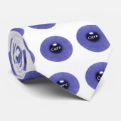 Cravate bleue de "soin d'oeil" de conception de (Roulé)