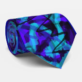 Cravate bleue de style de graffiti (Roulé)