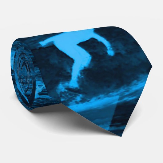 Cravate bleue de surf (Roulé)