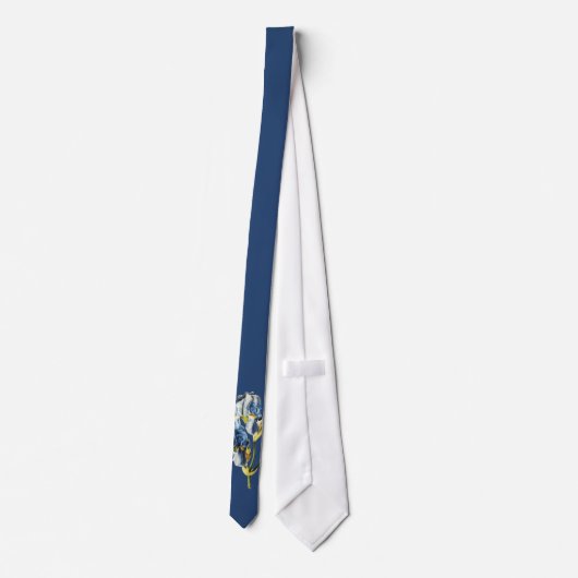 Cravate bleue d'iris (Dos)