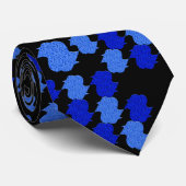 Cravate bleue et noire (Roulé)