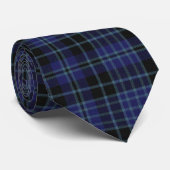 Cravate bleue et noire de plaid de Clark de clan (Roulé)